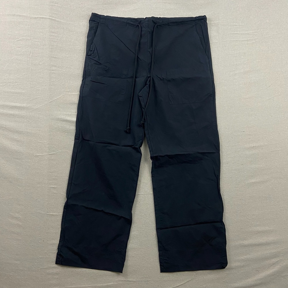 Cider Cargo Pants Womens Medium Black Wide Leg Drawstring Relaxed Streetwear